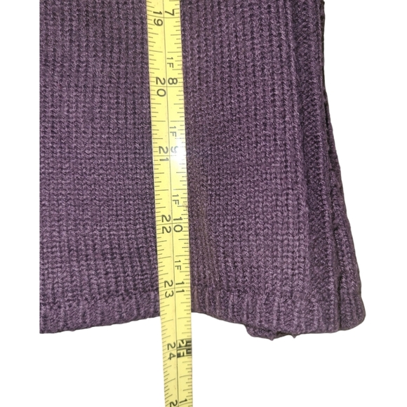 Faux Fur removable collar Sweater Cardigan purple size xl - Picture 4 of 7